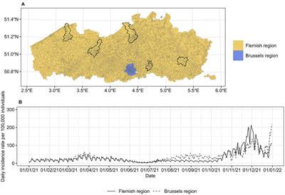 Key risk factors associated with fractal dimension based geographical clustering of COVID-19 data in the Flemish and Brussels region, Belgium